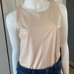 Pleather Strapless Top